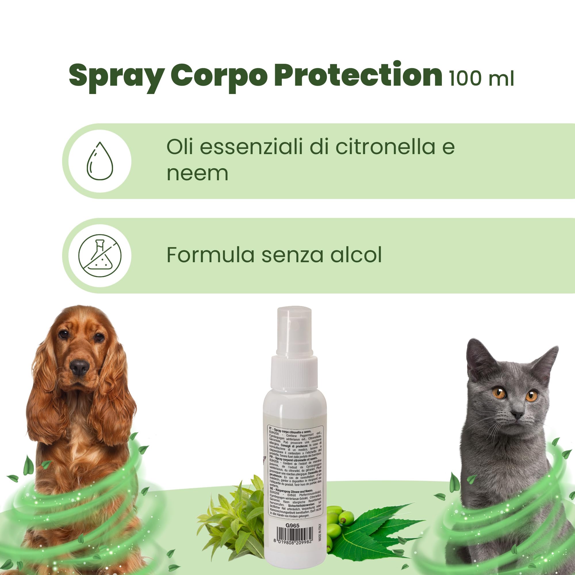 Camon Protection Spray Citronella e Neem 100ml insetti