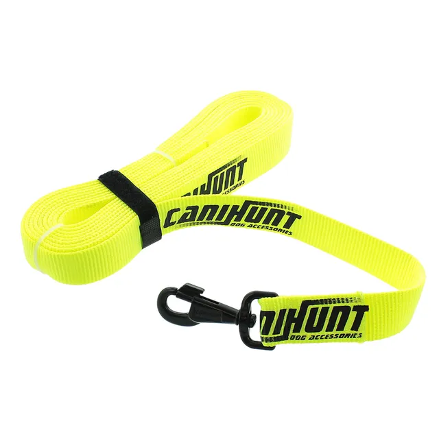Canihunt Hunter Lunghina Cane Piatta 30 mm Gialla Fluo 5 m