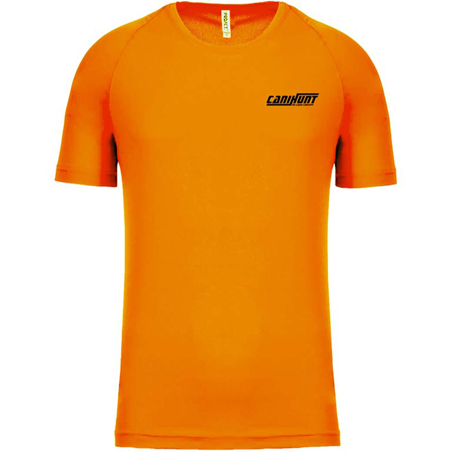 Canihunt t-shirt uomo maniche corte poliestere fluo