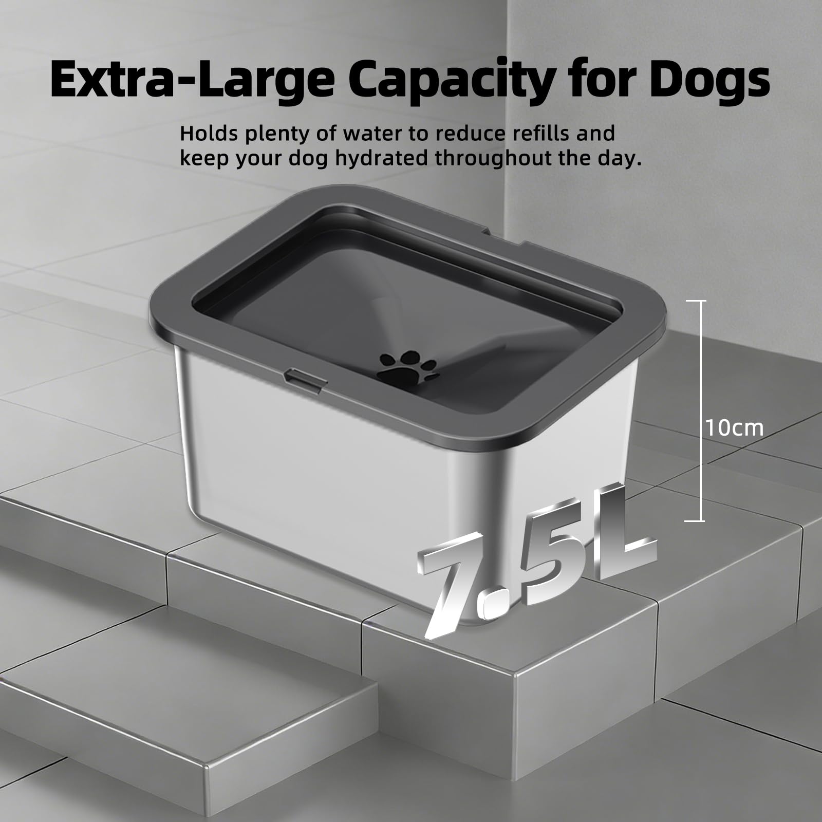 Marchul ciotola acqua per cani 7,5 L antifuoriuscita