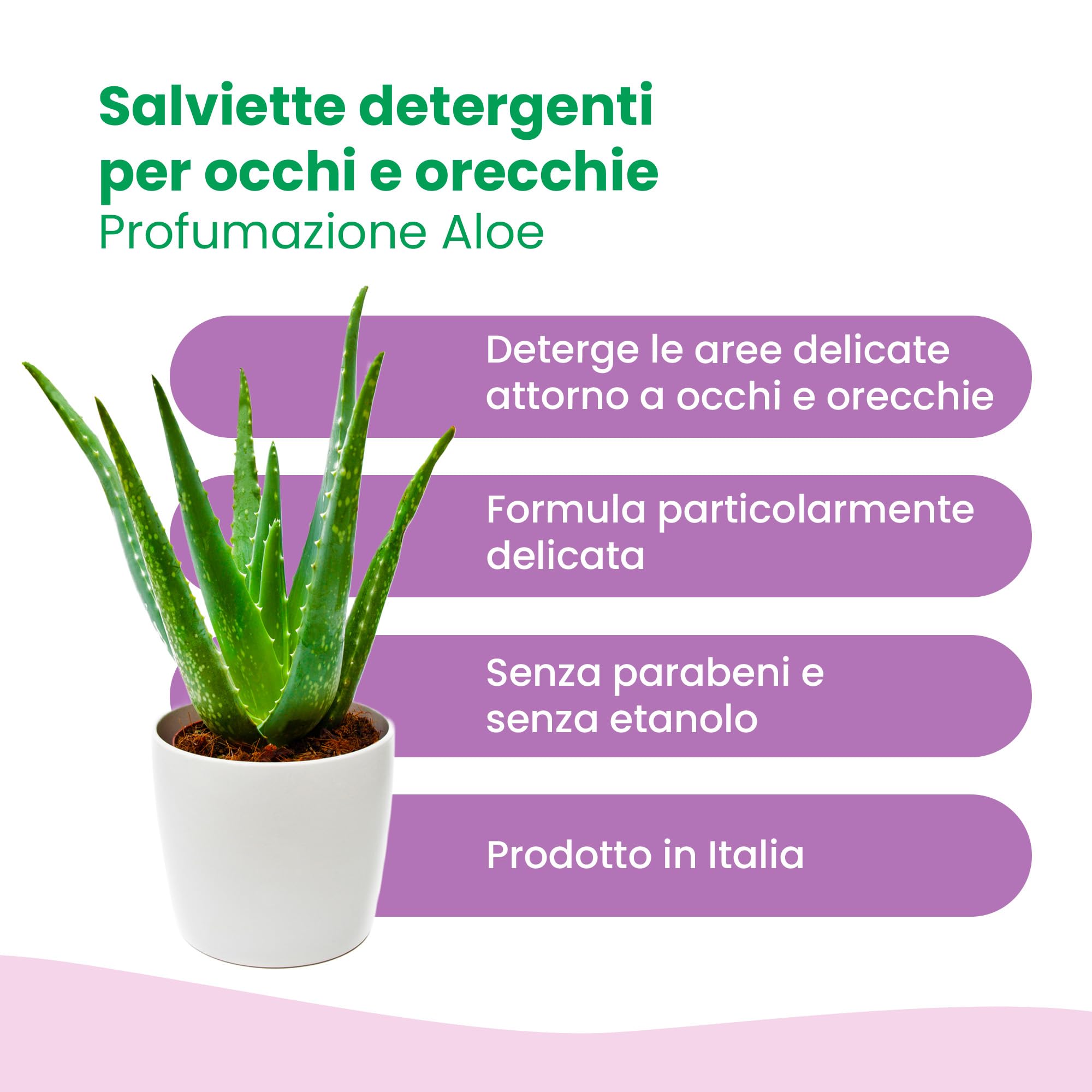 Camon Protection salviette occhi e orecchie 17x20cm 15pz senza alcol