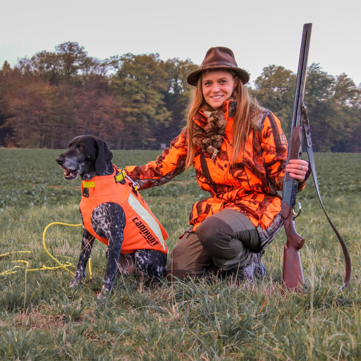 Canihunt Flash V2 gilet segnaletico per cani arancione