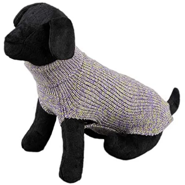 Arppe Sander maglione cane viola melange dolcevita
