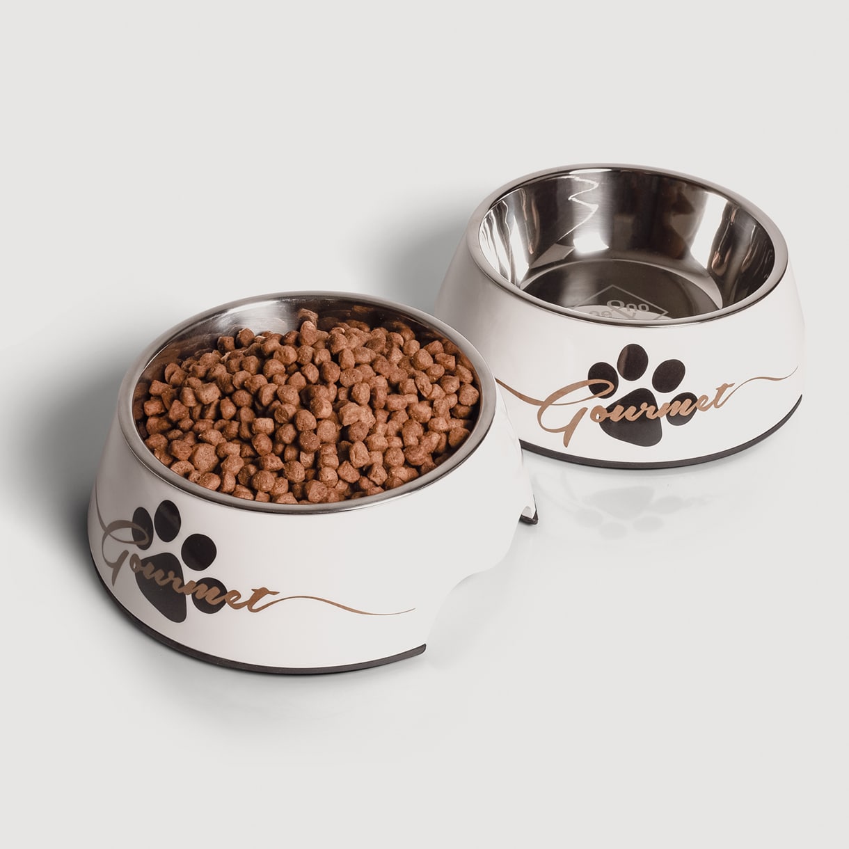 Ne&No Gourmet ciotole cane gatto set 2 pezzi antiscivolo