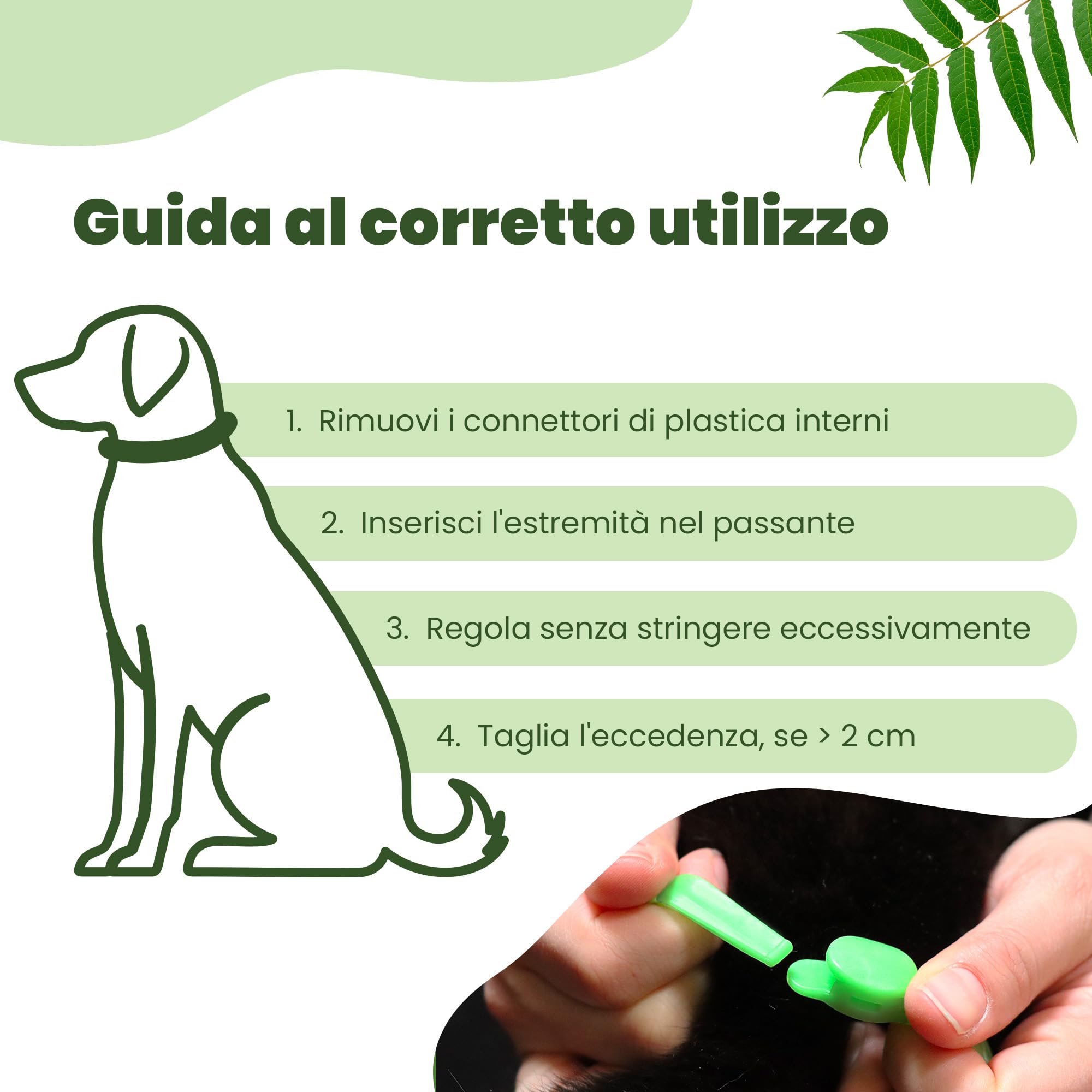Camon Protection Barriera Collare per Cane Neem 60 cm