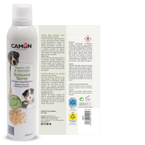 Camon Protection schiuma spray neem sandalo shampoo secco 300ml