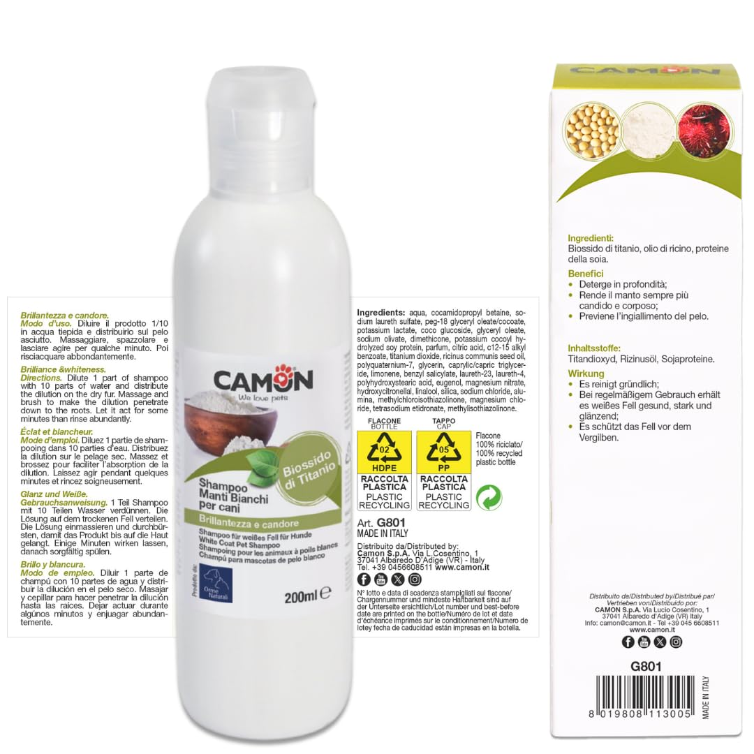 Camon Protection Shampoo Manti Bianchi 200ml Filtro Minerale