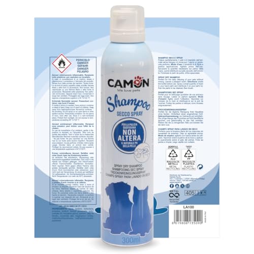 Camon Shampoo Secco Spray 300ml Cani Gatti Senza Risciacquo