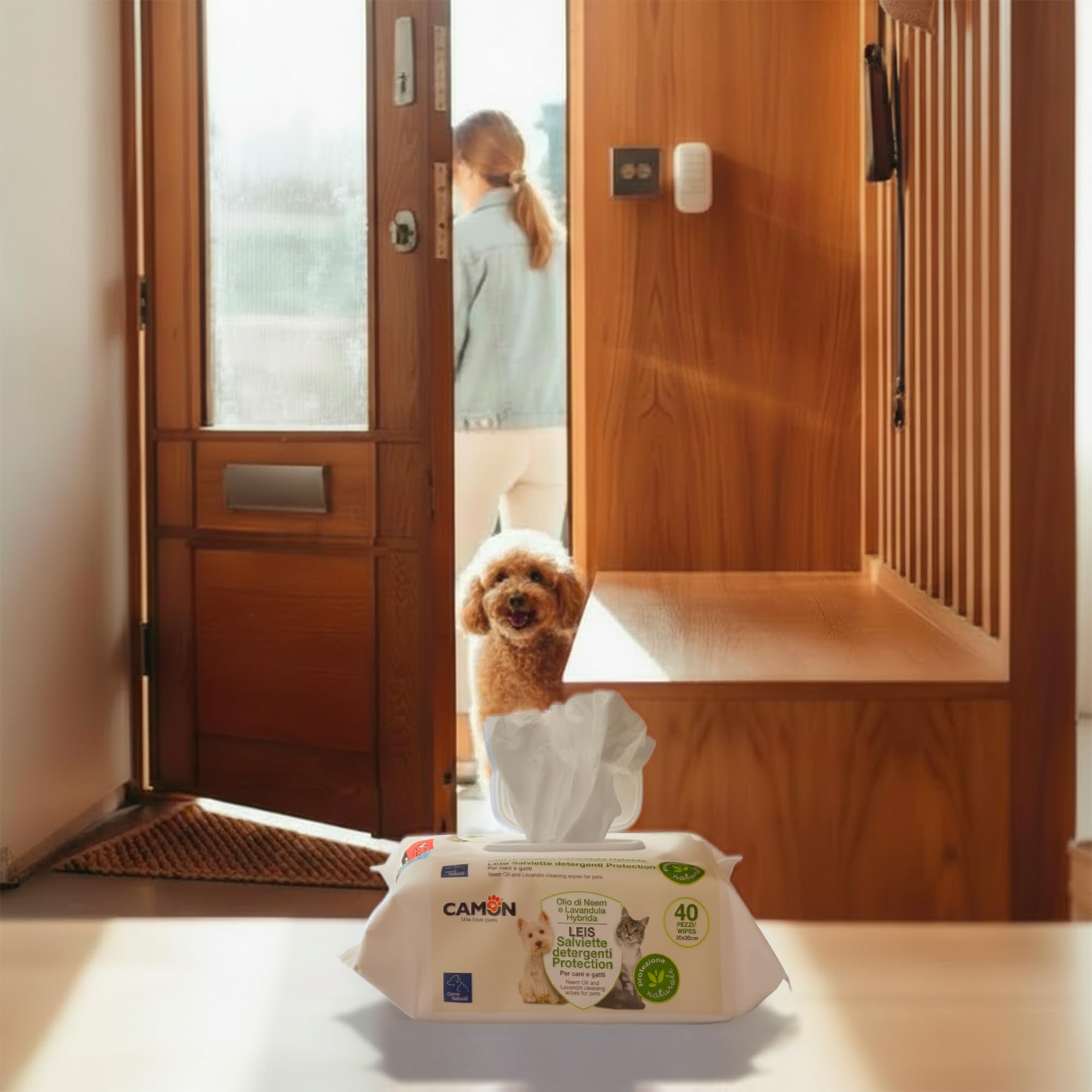 Camon salviette detergenti cani e gatti neem 40 pezzi