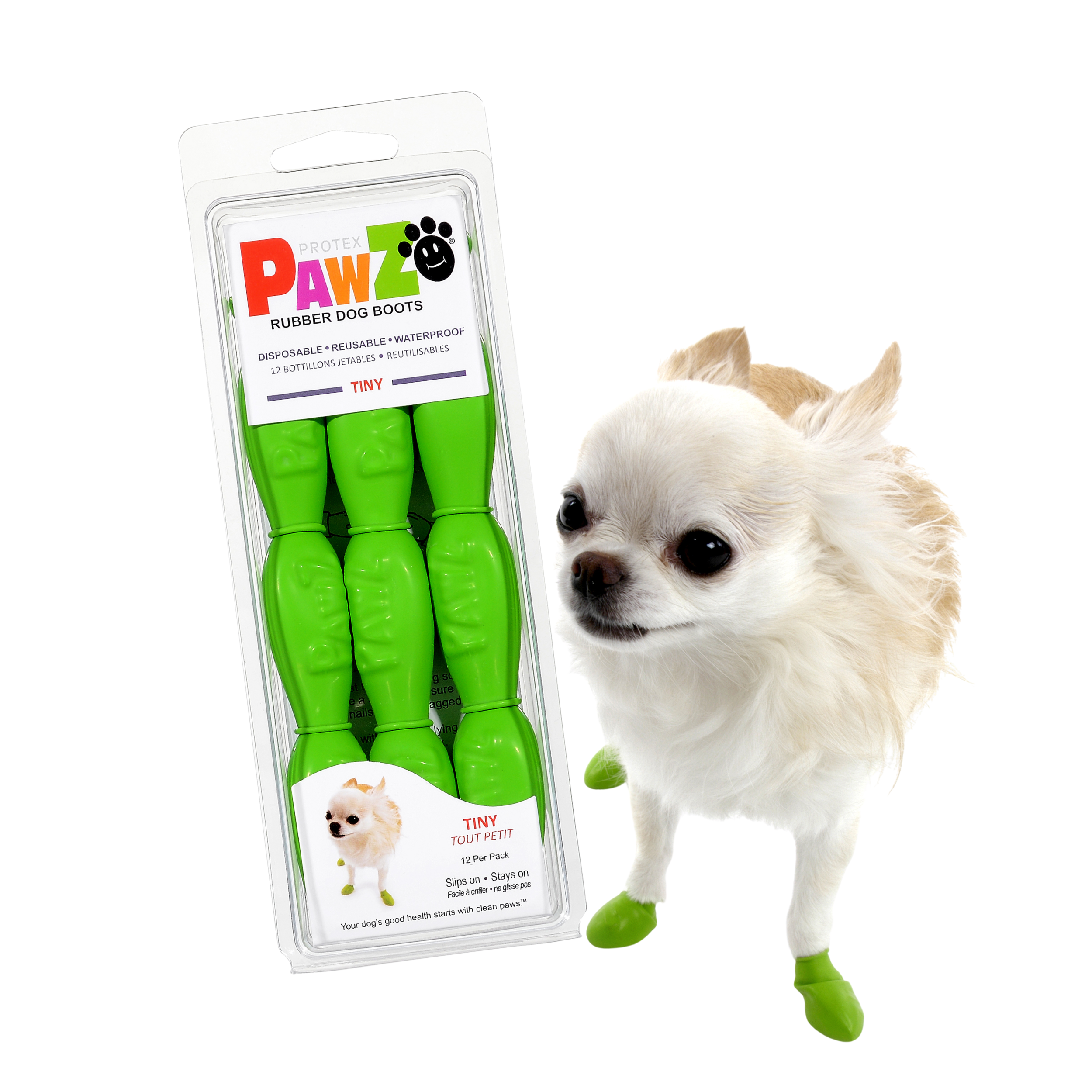 PawZ Rubber Dog Boots scarpette cane 12 pz colori classici