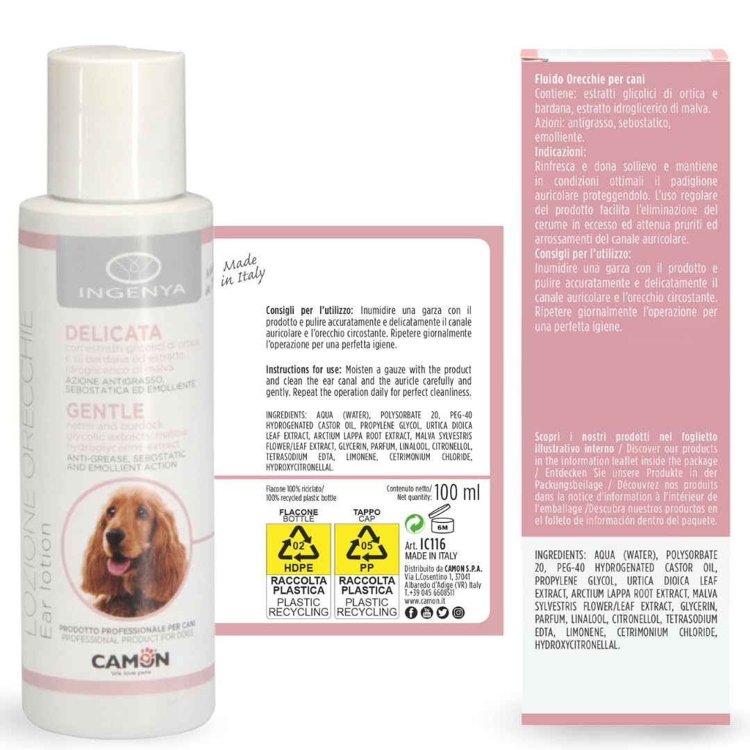 Camon Lozione Orecchie Cane Emolliente 100 ml