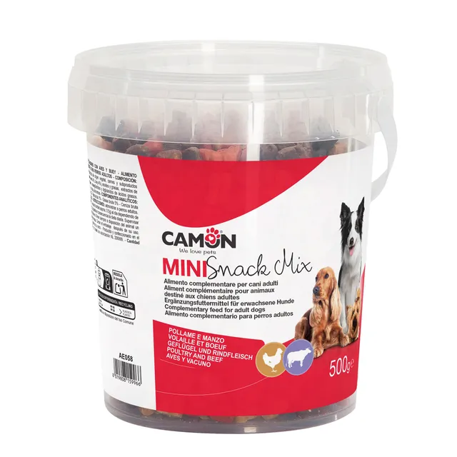 Camon Mini Snacks Mix cuoricini cane pollo manzo 500 g