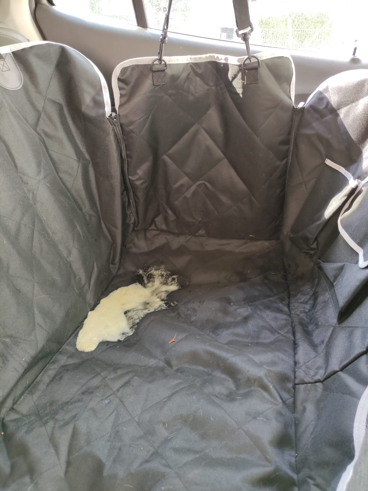 Looxmeer coprisedile auto per cani rete 147x137 cm nero