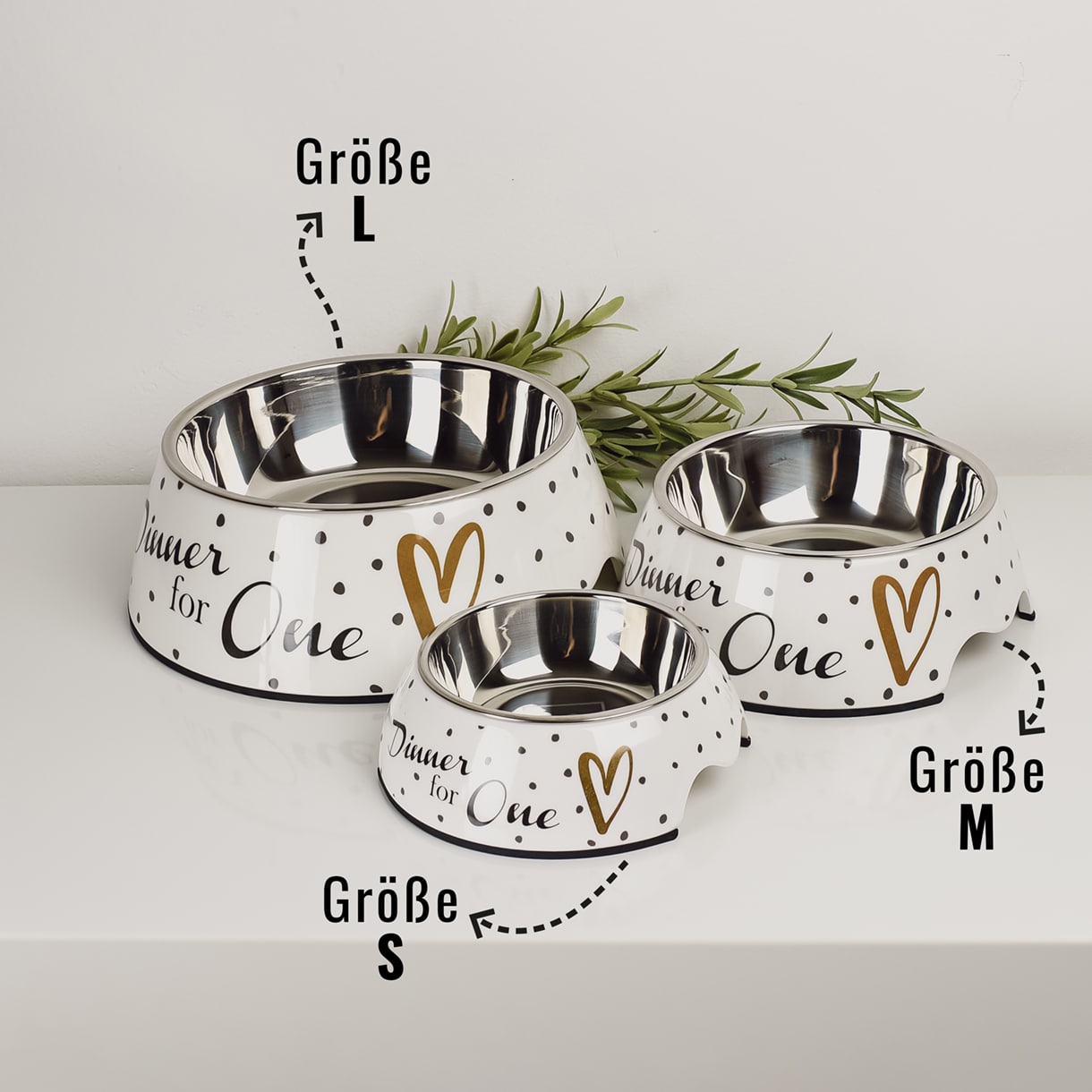Ne&No Dinner for One ciotole cane gatto set 2 pezzi antiscivolo