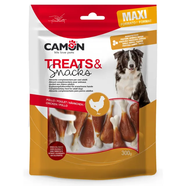 Camon Treats Snack Cani Coscette Pollo 300 g