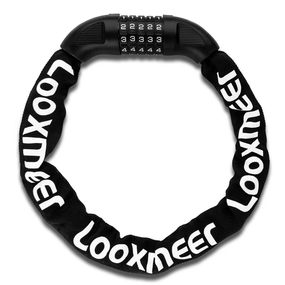Looxmeer catena antifurto bici combinazione 100 cm acciaio