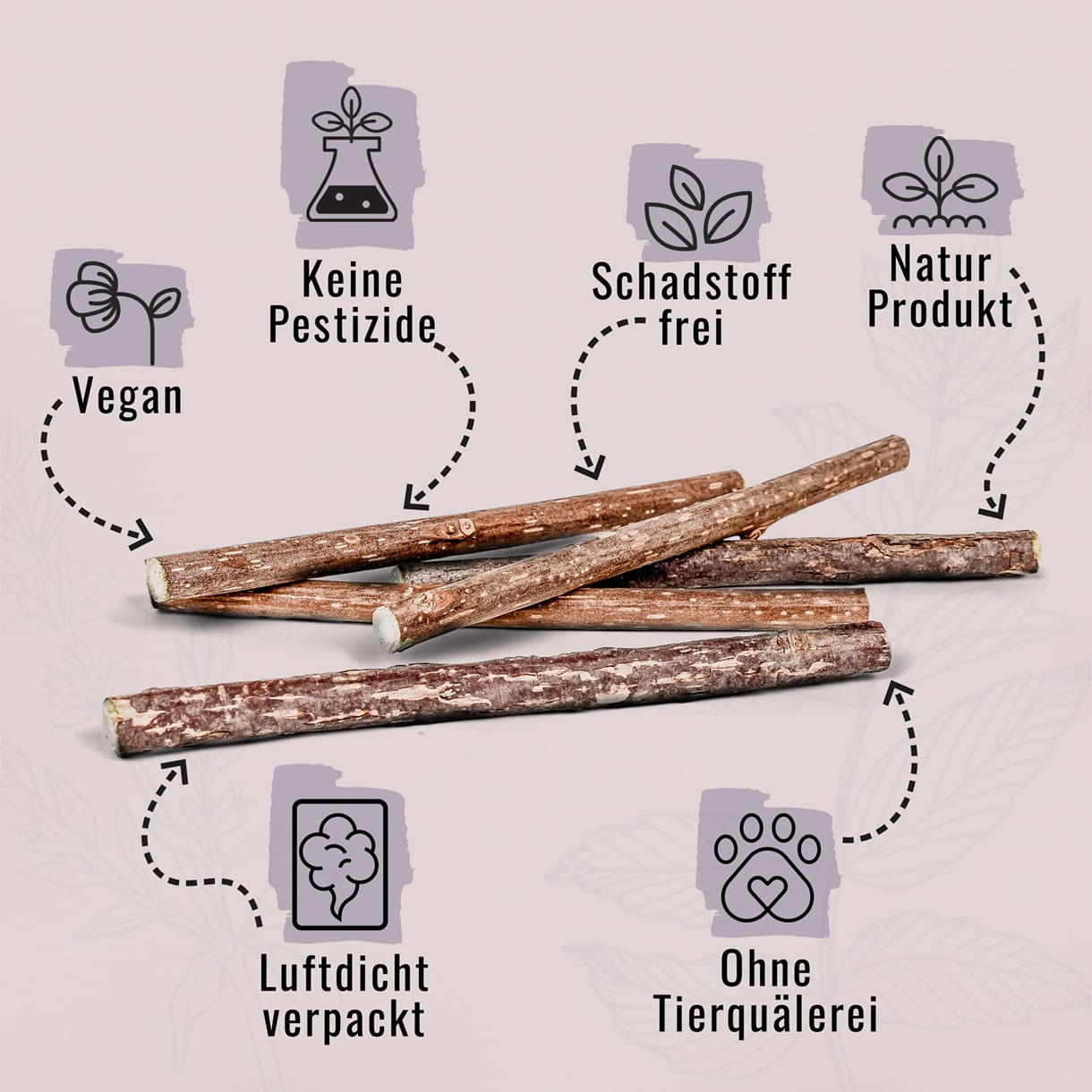 Ne&No bastoncini matatabi gatti set 3 dentali naturali