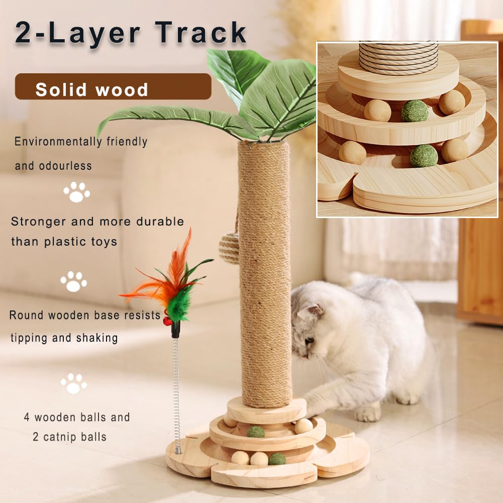 Marchul tiragraffi 5 in 1 gatti legno sisal 45 cm