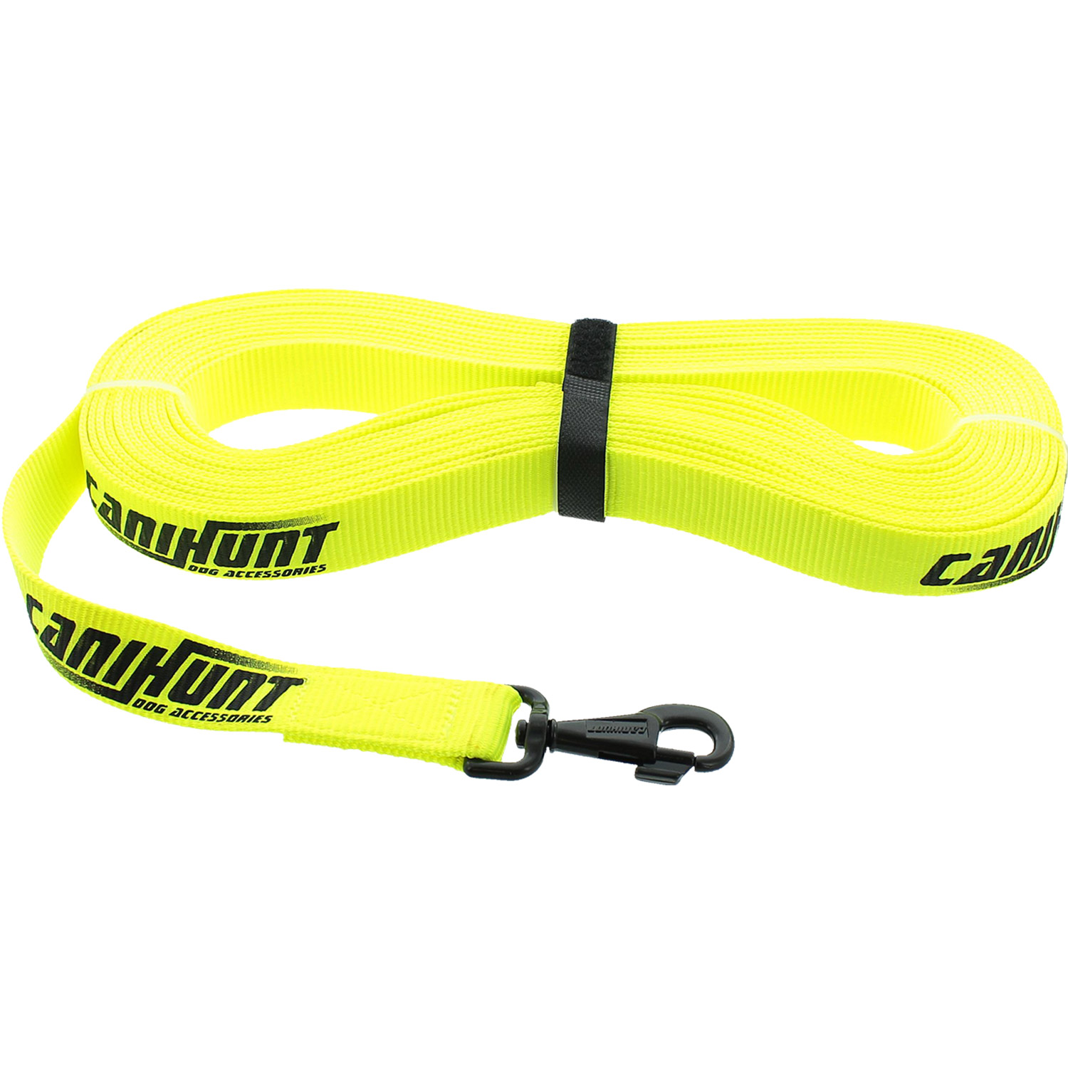 Canihunt Hunter Lunghina Cane Piatta 30 mm Gialla Fluo 5 m