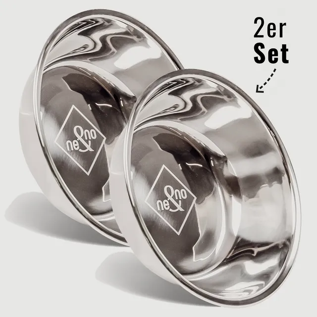 Ne&No ciotole ricambio acciaio inox set 2 pezzi lavabili