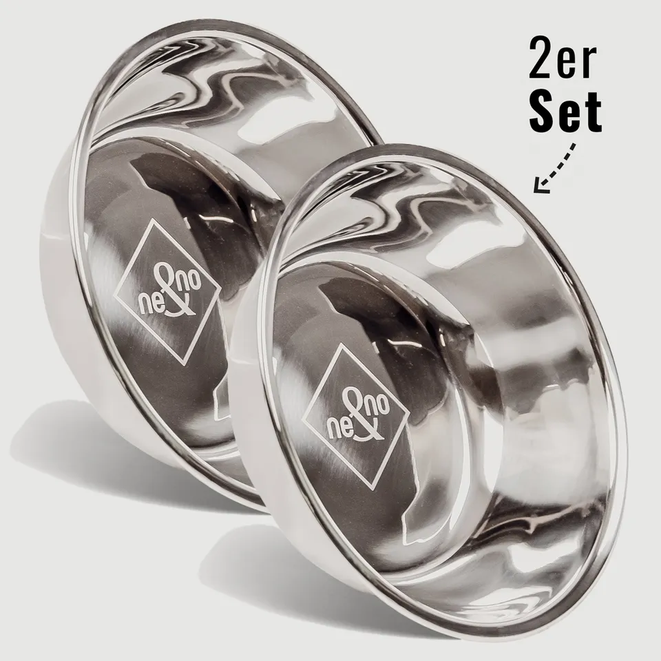 Ne&No ciotole ricambio acciaio inox set 2 pezzi lavabili