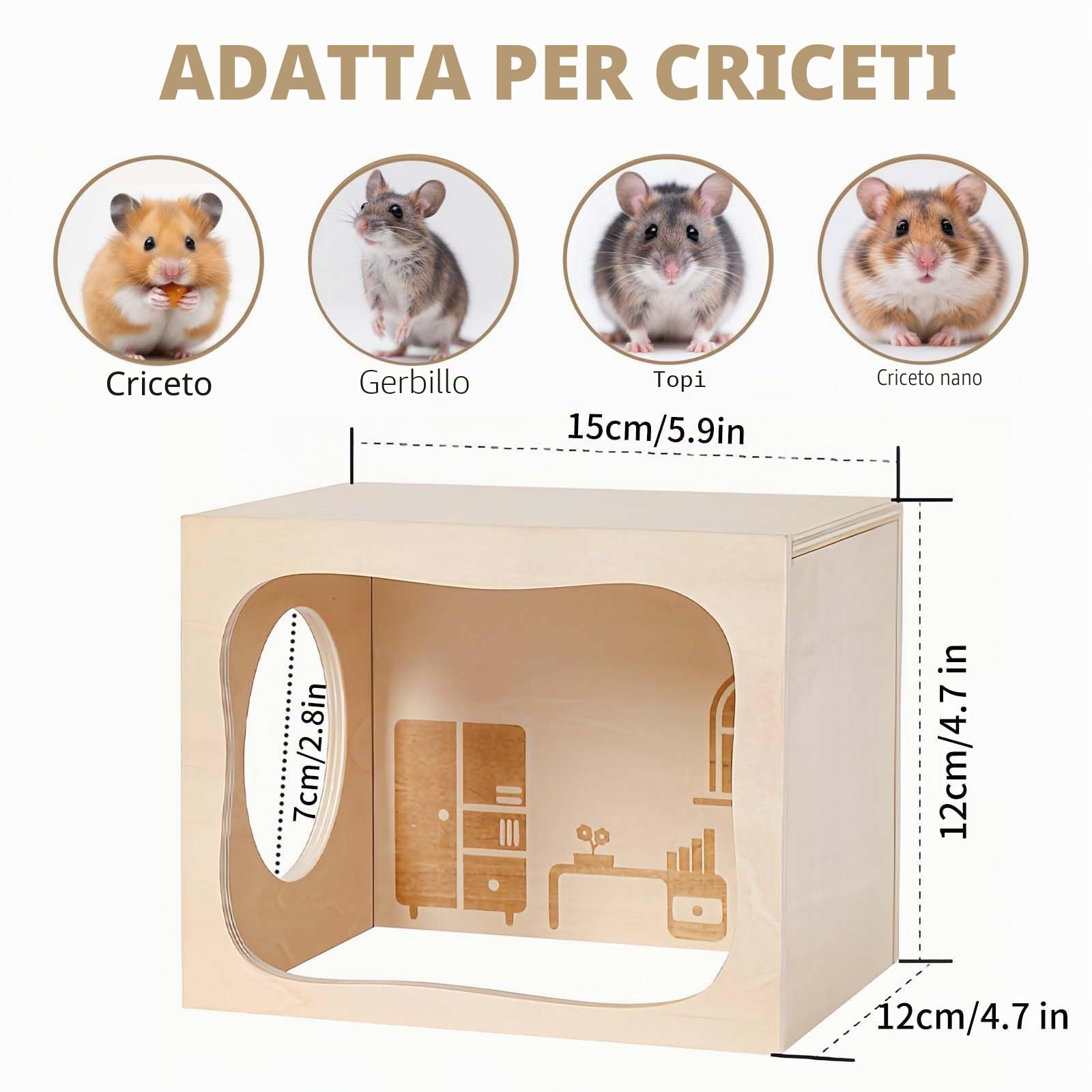 Marchul Casetta Modulare Camera Studio casetta criceti legno