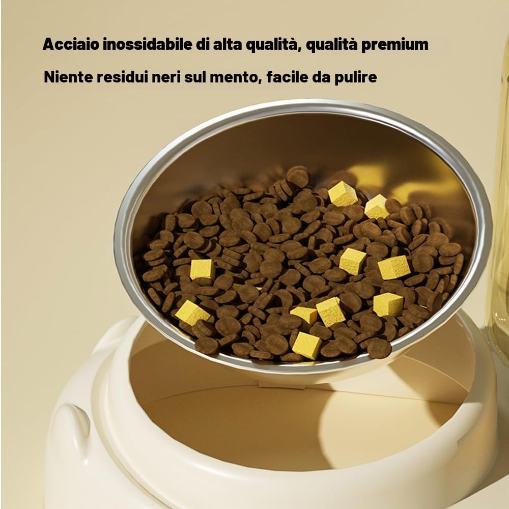 Marchul Ciotola Gatti Acciaio Doppia con Acqua Automatica