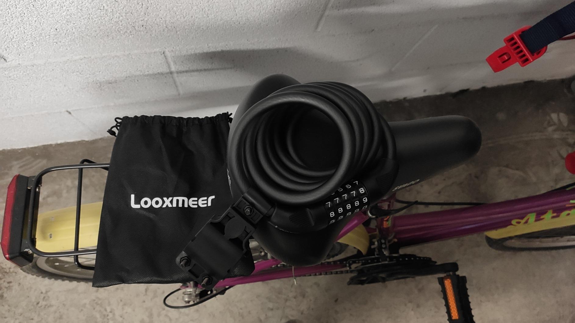 Looxmeer Lucchetto Bici a Cavo Combinazione 5 Cifre 180 cm
