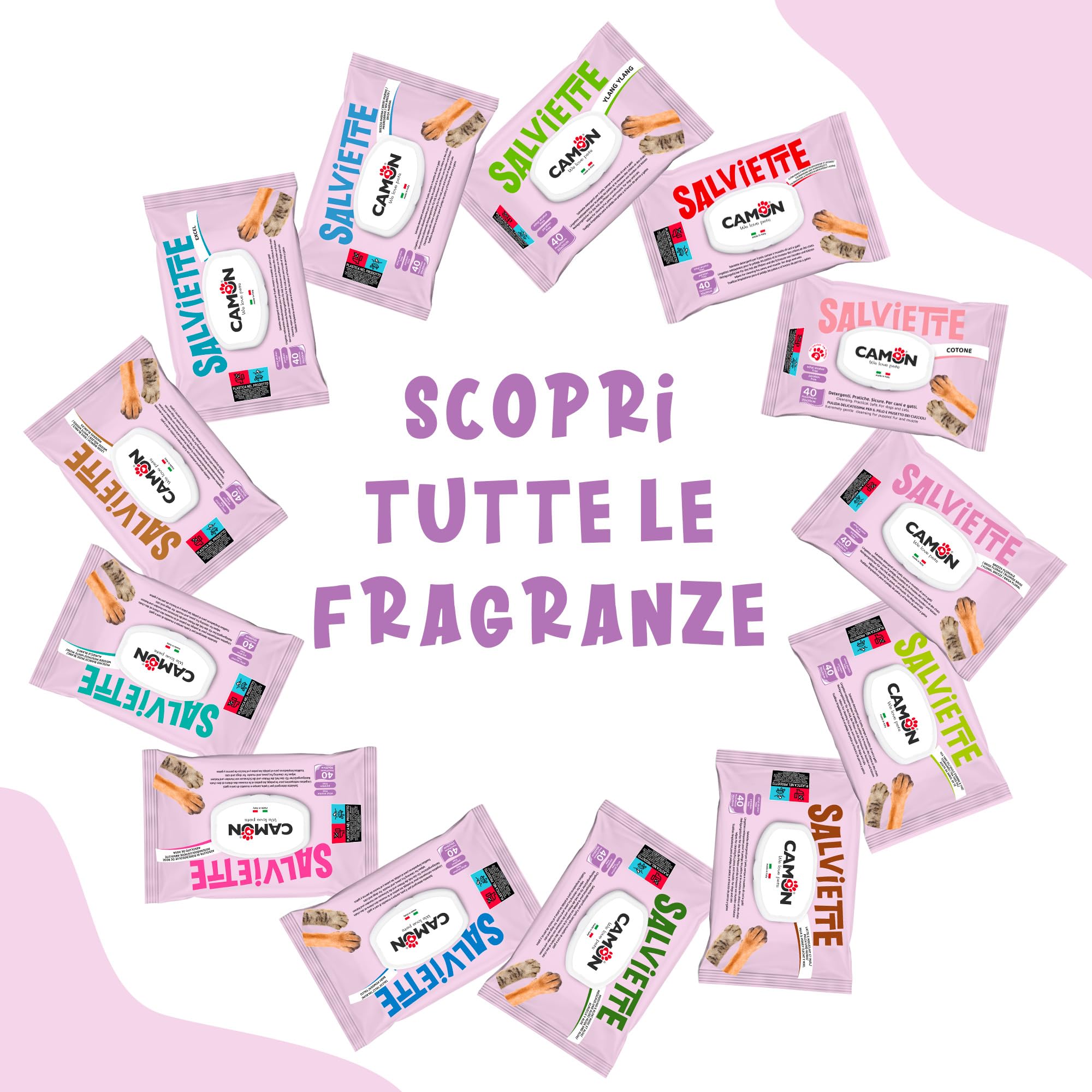 Camon Protection salviette occhi e orecchie 17x20cm 15pz senza alcol