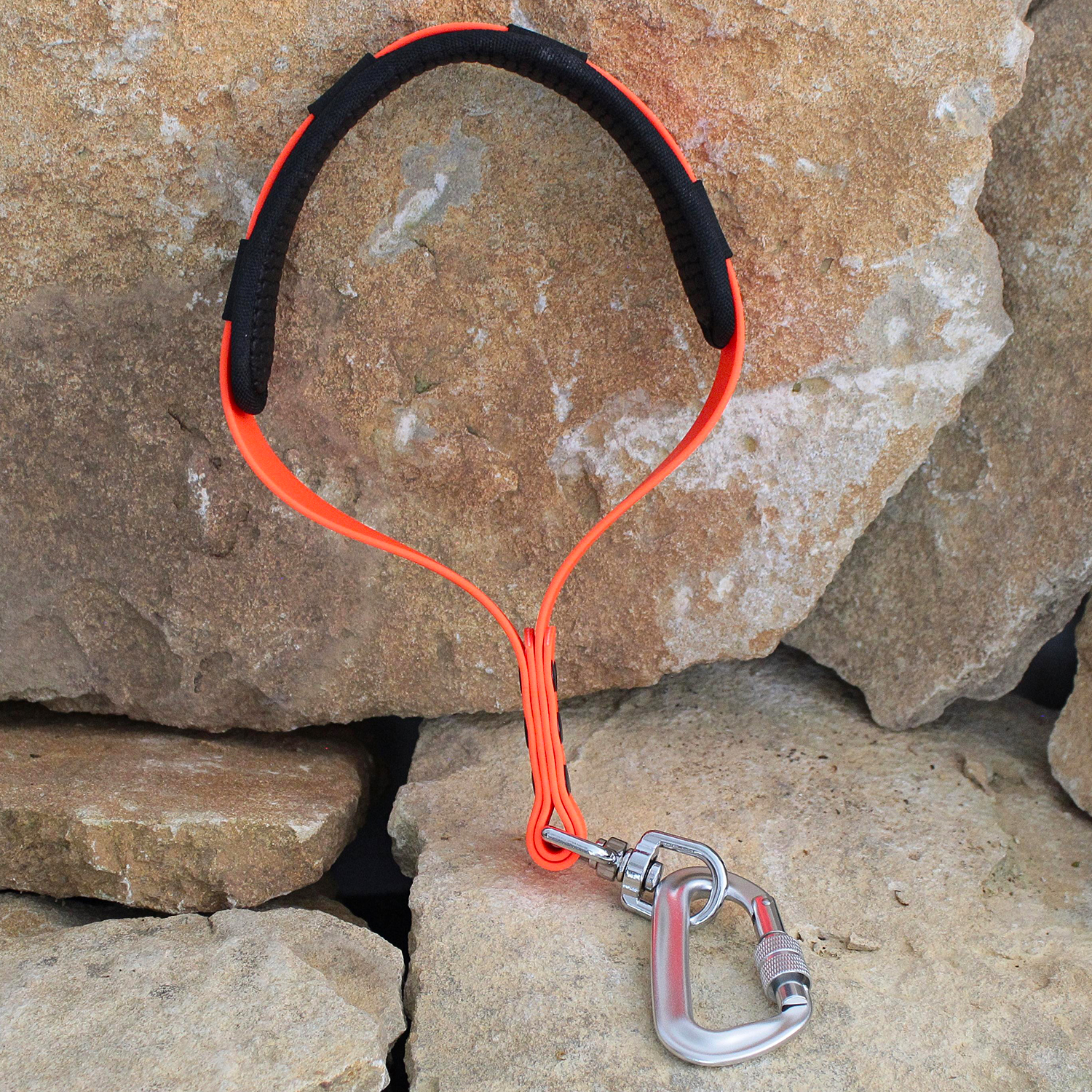 Canihunt Maniglia Trascina Selvaggina PVC 25 mm Arancione 60 cm