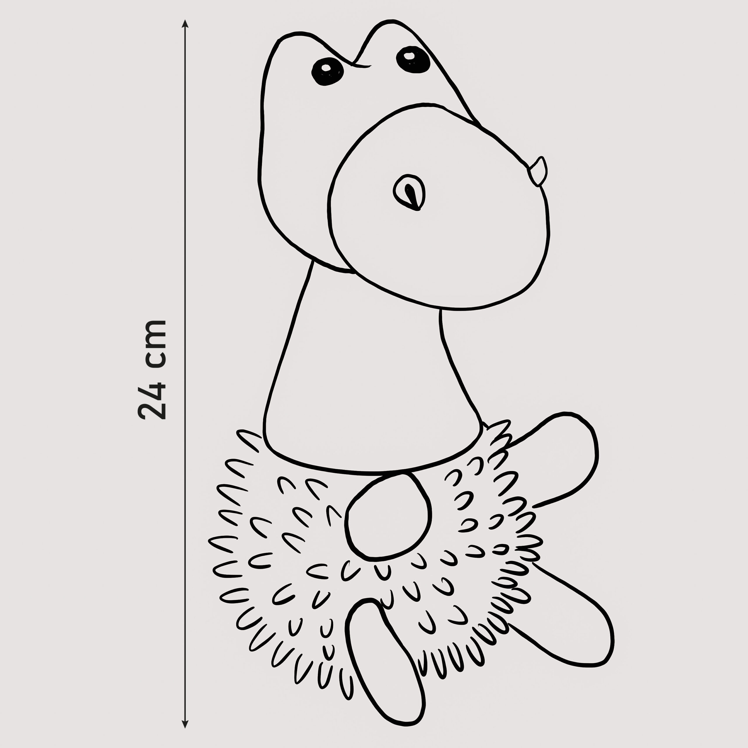 Ne&No Dino Giocattolo per Cani Peluche 24 cm con Squeaker