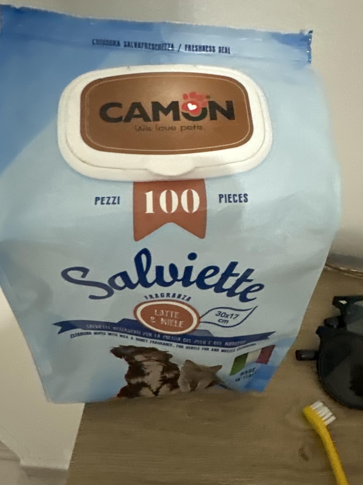Camon Protection Salviette Detergenti Latte e Miele 100 Pezzi