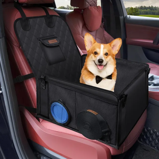 Looxmeer seggiolino auto per cani nero impermeabile