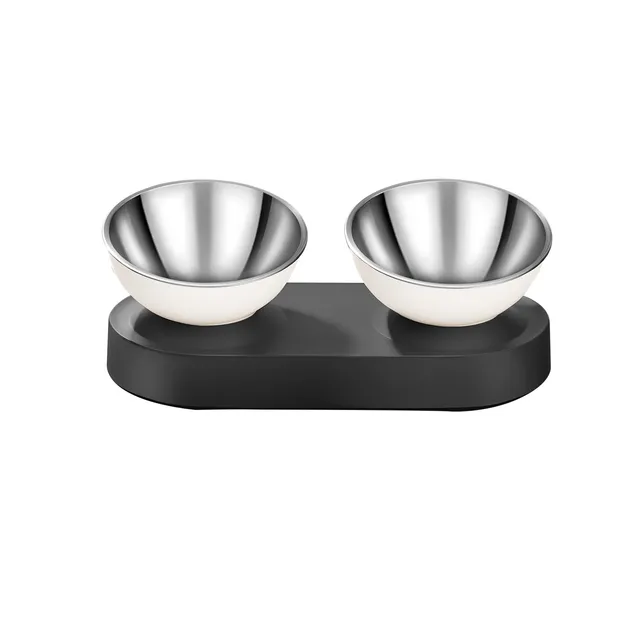 Marchul Ciotole doppie gatti acciaio inox rialzate 15°