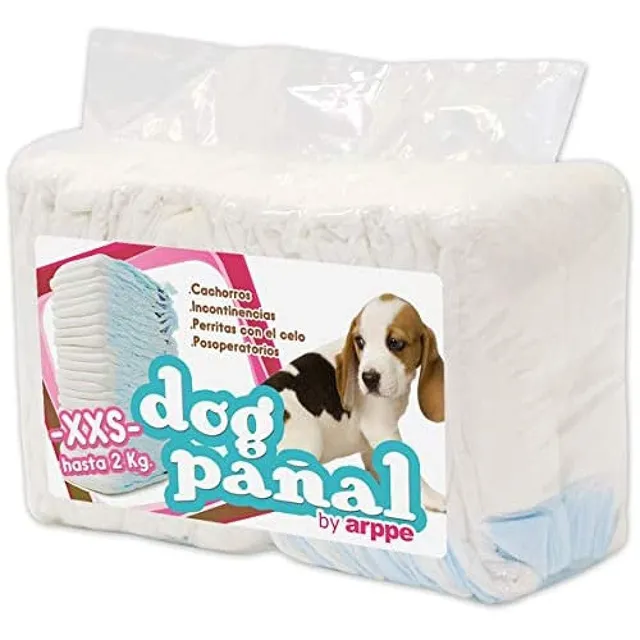 Arppe 2975010500 Pannolino Cane XXS 12 Pezzi con Foro Coda