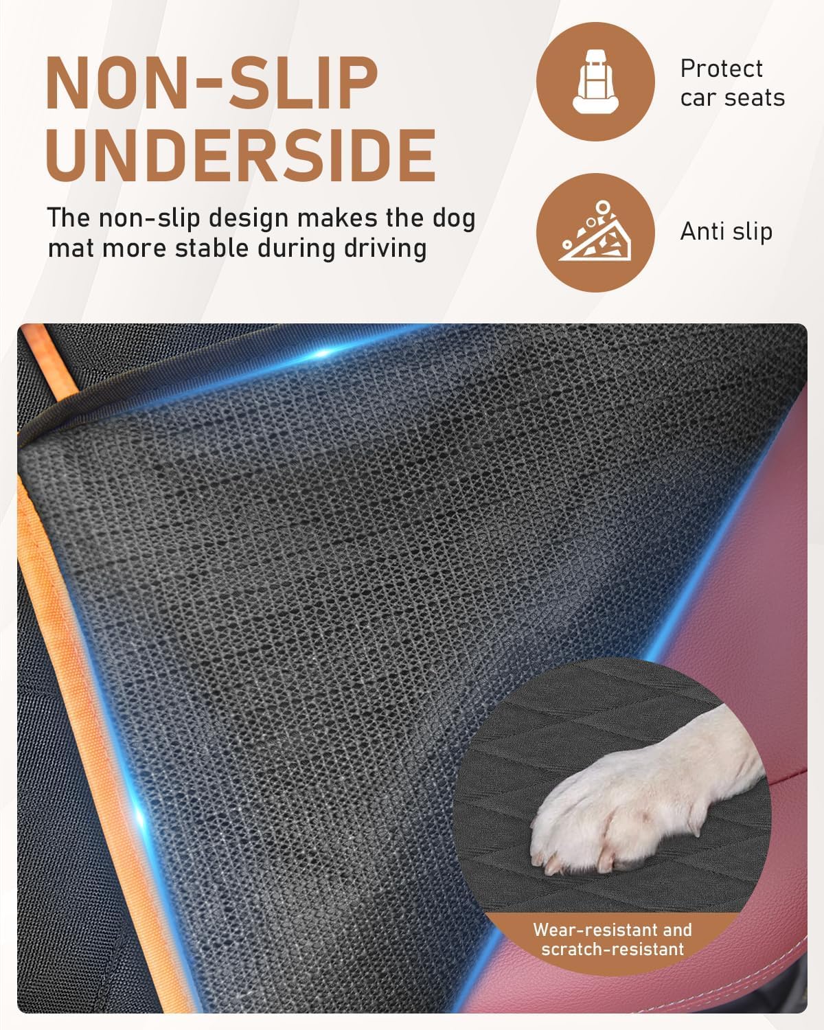 Looxmeer Telo Coprisedile Auto per Cani 147x137 Nero Impermeabile