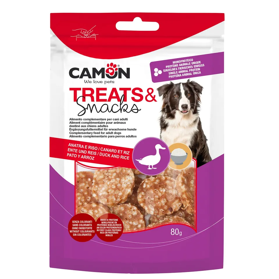 Camon Treats Snacks monetine anatra riso 80 g cane