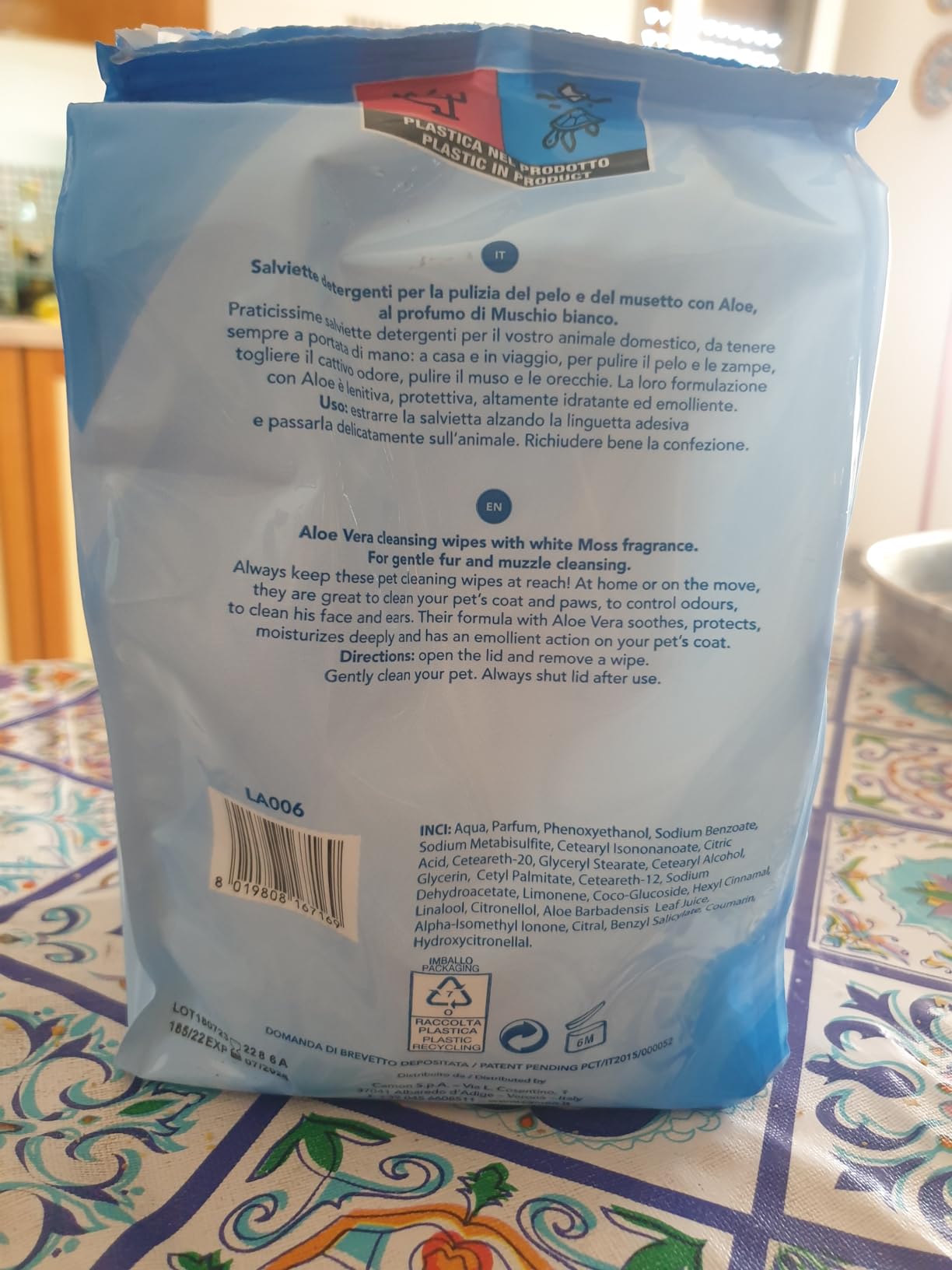 Camon Protection Salviette Detergenti Latte e Miele 100 Pezzi