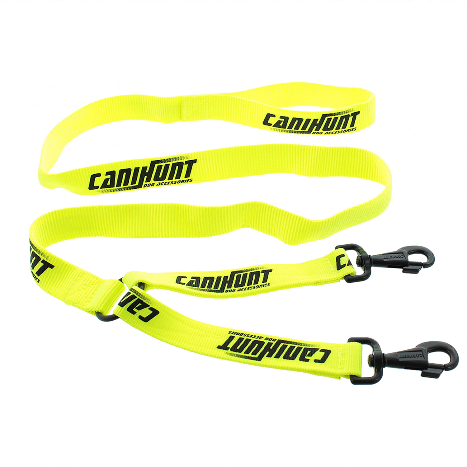 Canihunt Hunter guinzaglio doppio per cani giallo 150 cm