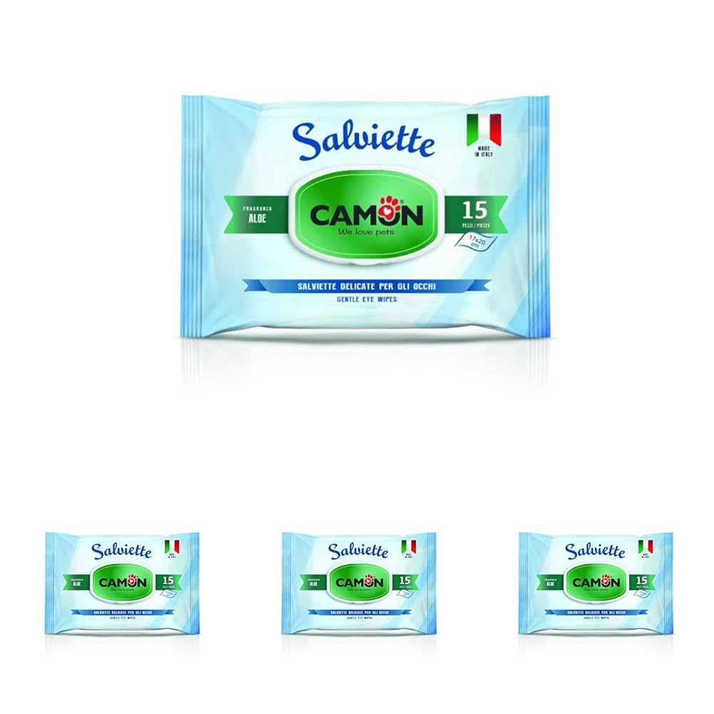 Camon Protection salviette occhi e orecchie 17x20cm 15pz senza alcol