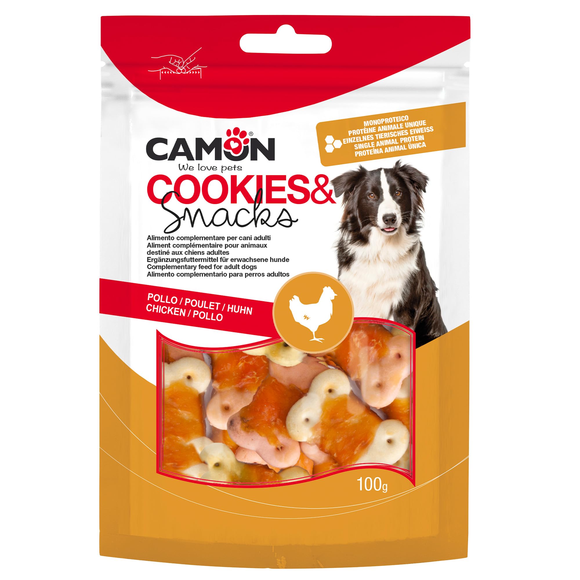 Camon Cookies Snacks biscotti pollo cani 100g