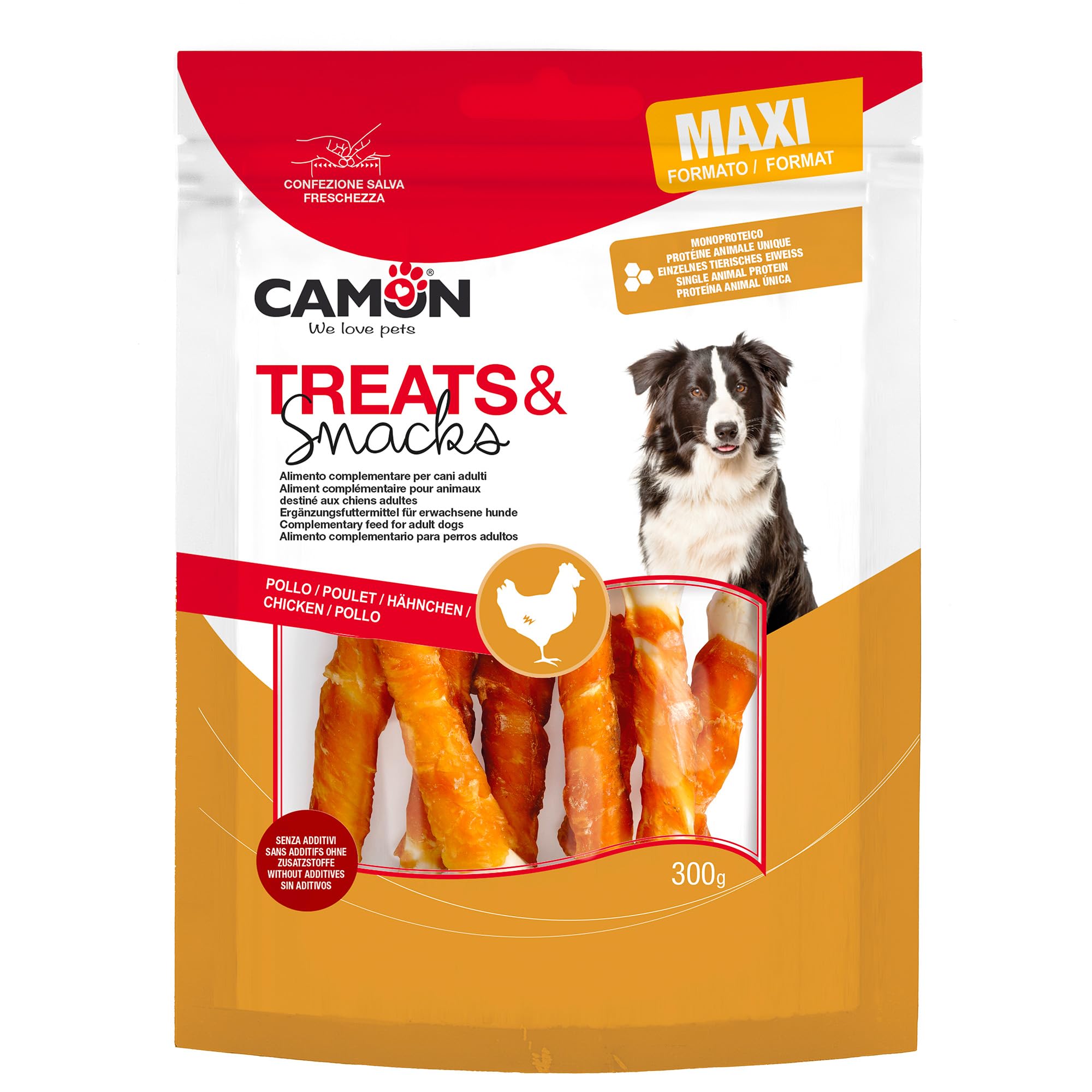 Camon Treats Snack Ossicini Pollo Cani Adulti Maxi 300 g