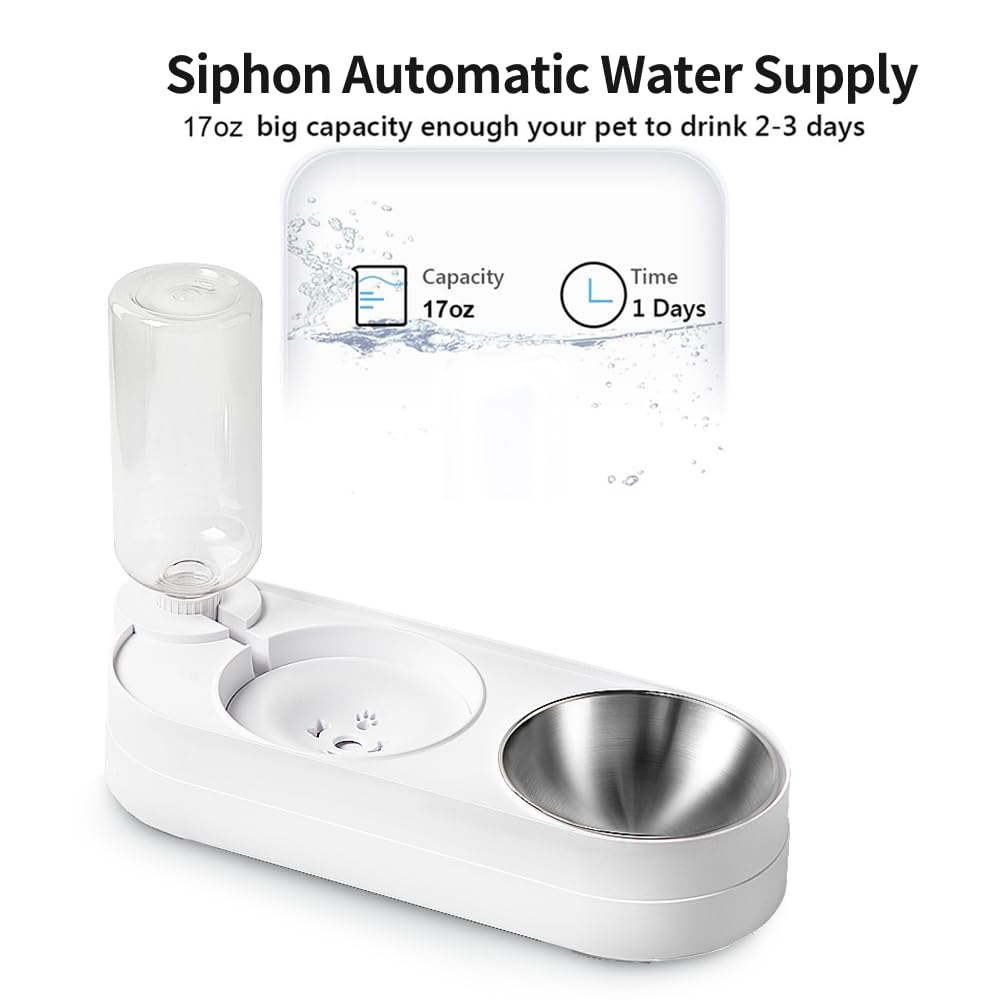Marchul 2 in 1 set ciotole acciaio inox bianco 0,5 l