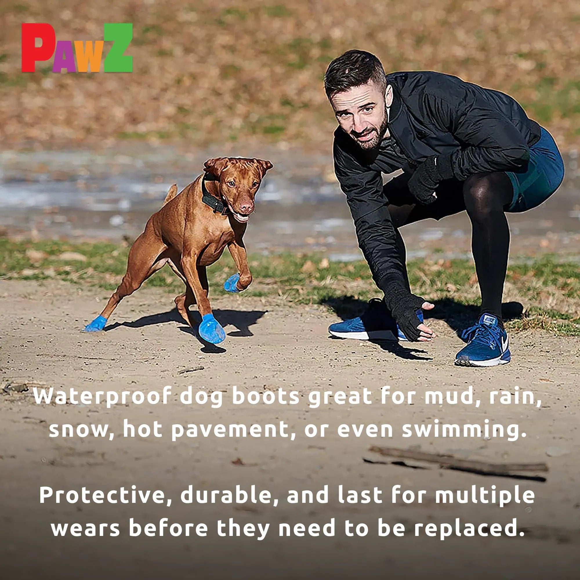 PawZ Rubber Dog Boots scarpette cane 12 pz colori classici