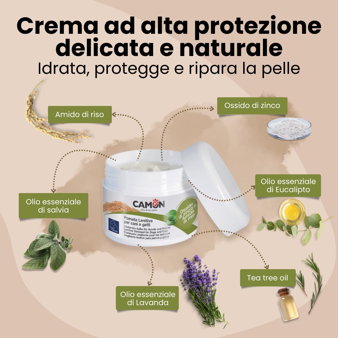 Camon Pomata Lenitiva 100g Cani Gatti Ossido Zinco