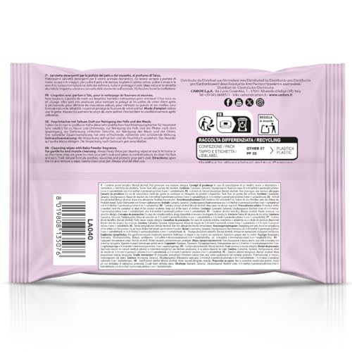 Camon Salviettine Detergenti Cane e Gatto 6x40 3 Profumi Maxi