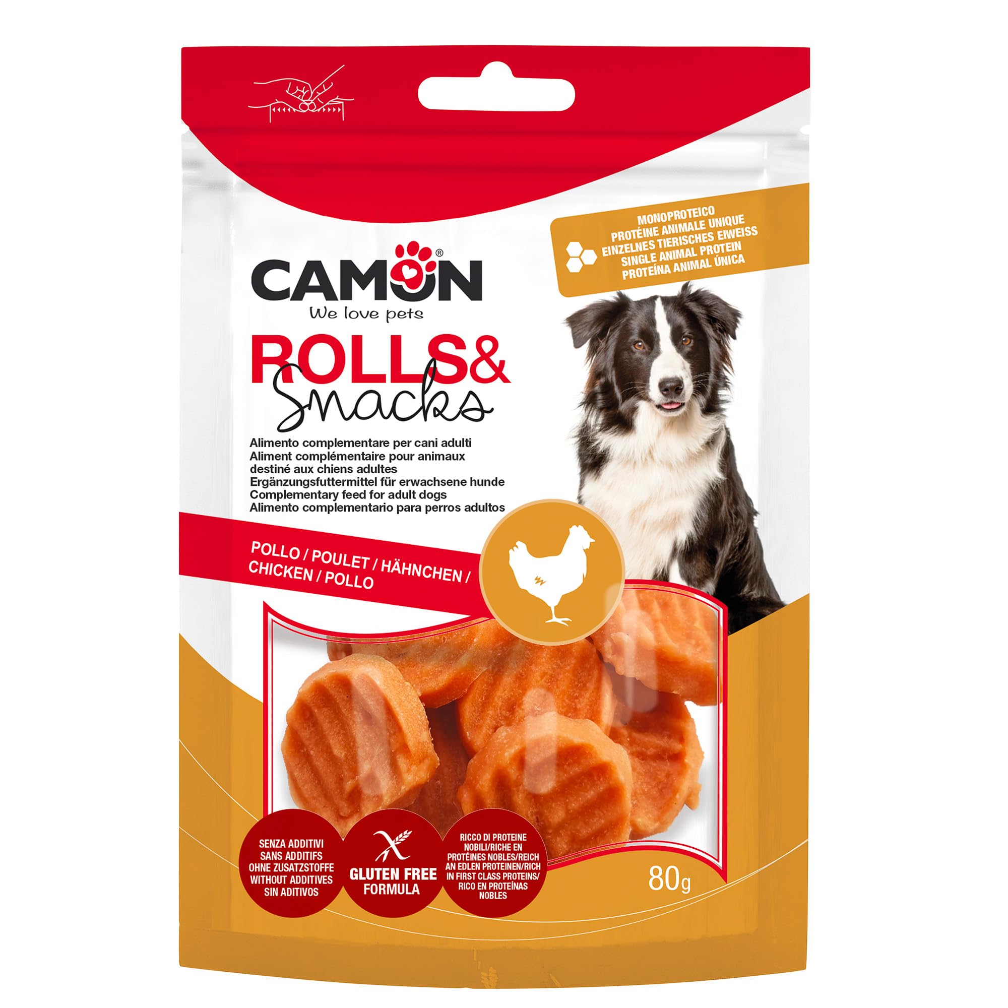 Camon Rolls Snack Monetine Pollo Cani Adulti 80 g Grigliate
