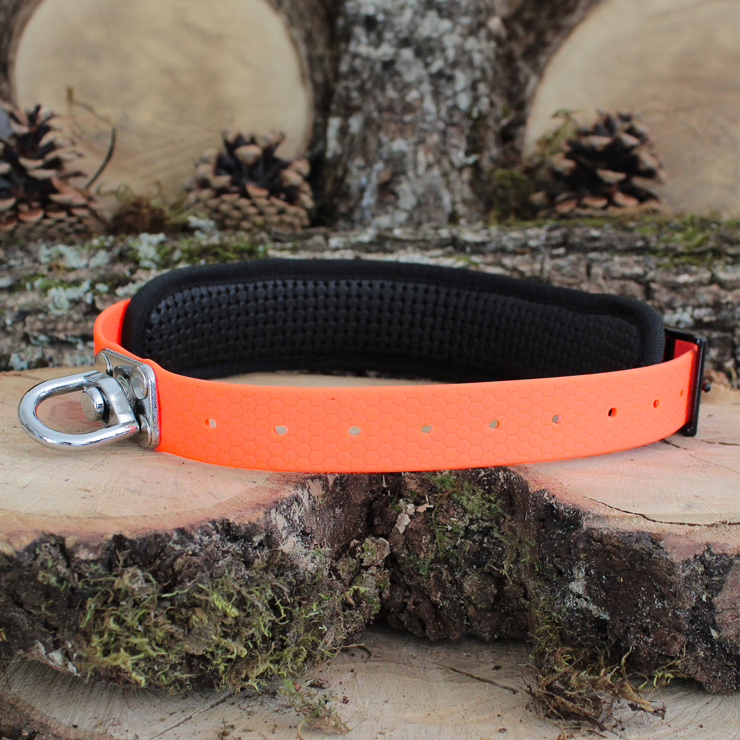 Canihunt Made in France collare cane PVC arancione 25x65 cm