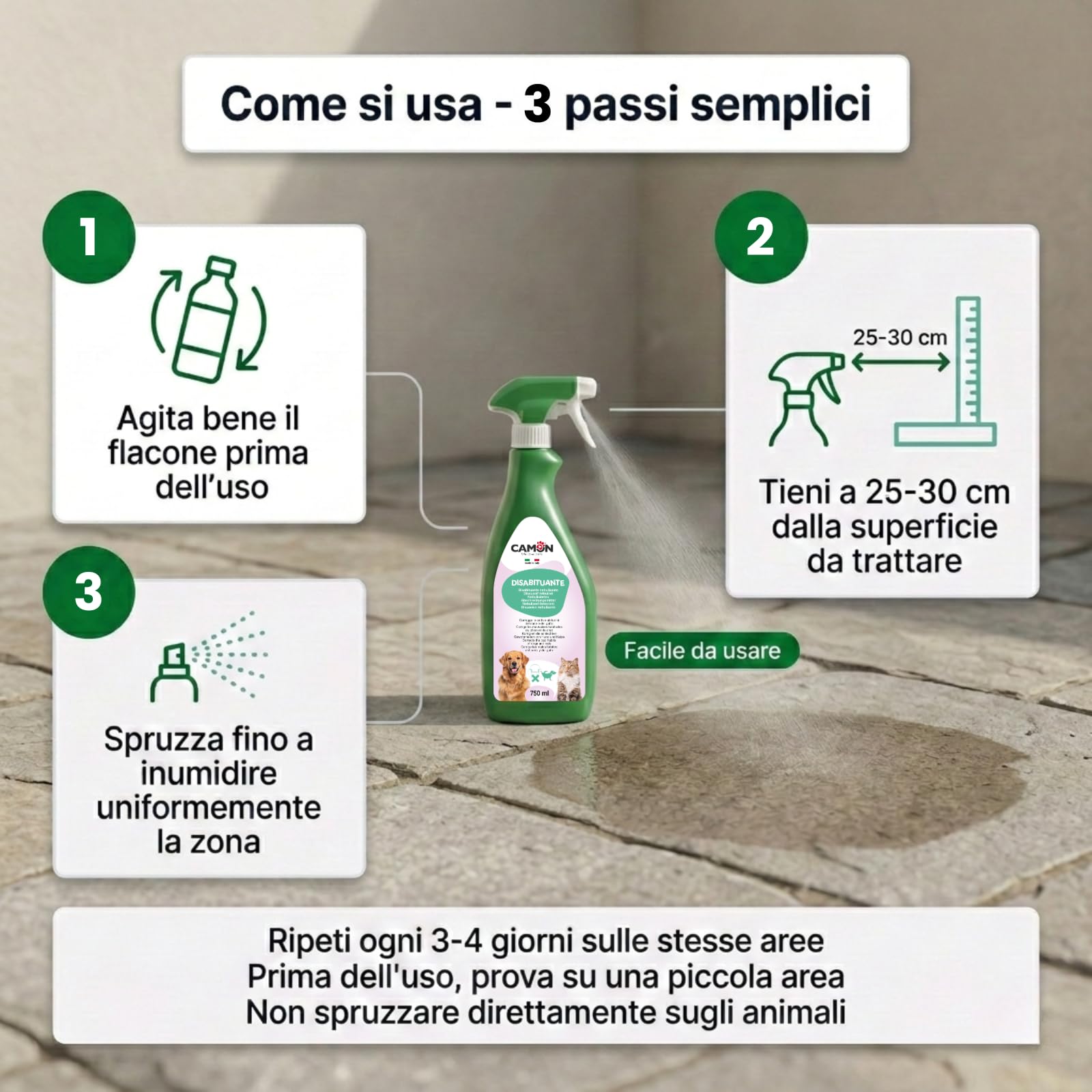 Camon Disabituante Spray Esterno Cani e Gatti 750 ml Menta