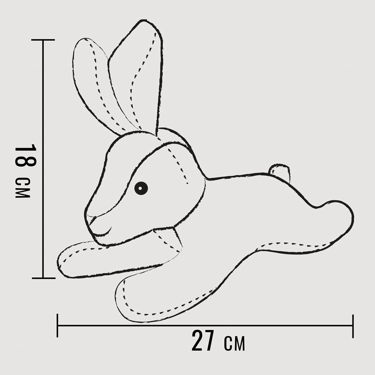 Ne&No Haru Coniglio giocattolo cane 27 cm tela